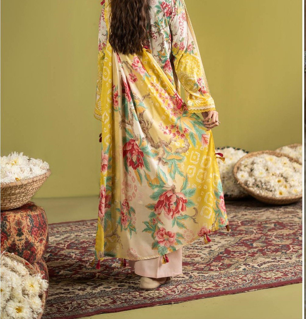POPPIN By GJ 3 Piece Digital Printed Lawn Suit 2026 – Premium Pakistani Summer Collection (A-04) - Image 4