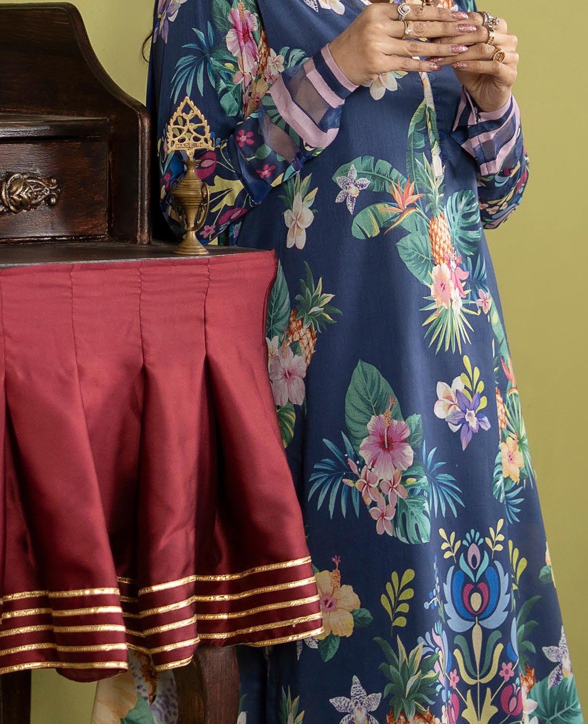 POPINN By GJ A-06 Premium Lawn 3PC Suit – Digital Print | Limited Stock - Image 3