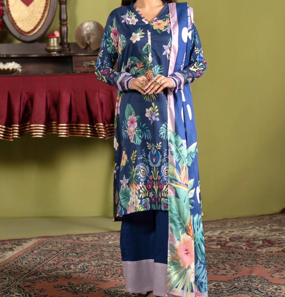 POPINN By GJ A-06 Premium Lawn 3PC Suit – Digital Print | Limited Stock