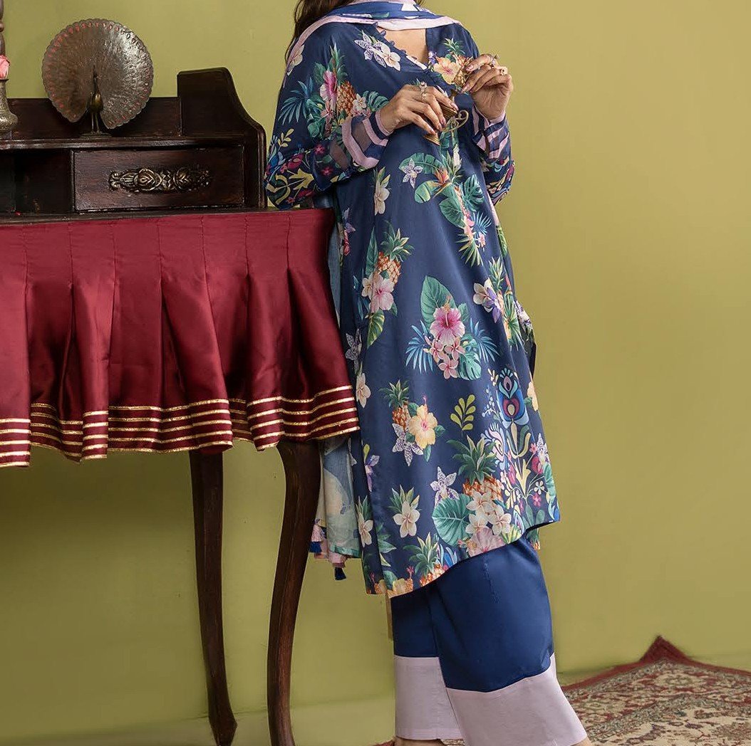 POPINN By GJ A-06 Premium Lawn 3PC Suit – Digital Print | Limited Stock - Image 4