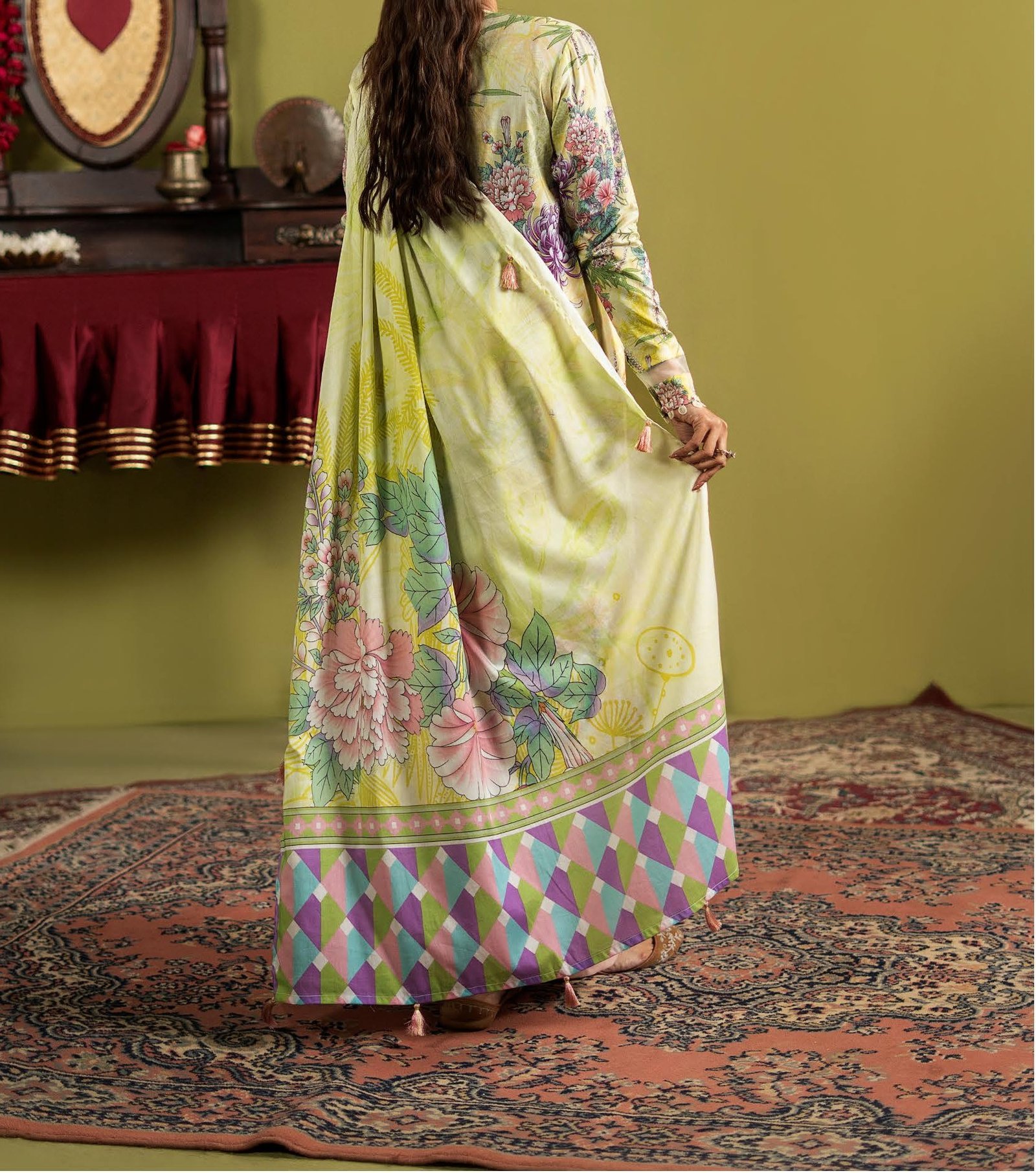 POPINN By GJ A-07 Luxury Summer Lawn 3 Piece Suit – Premium Digital Printed with Lawn Dupatta - Image 3