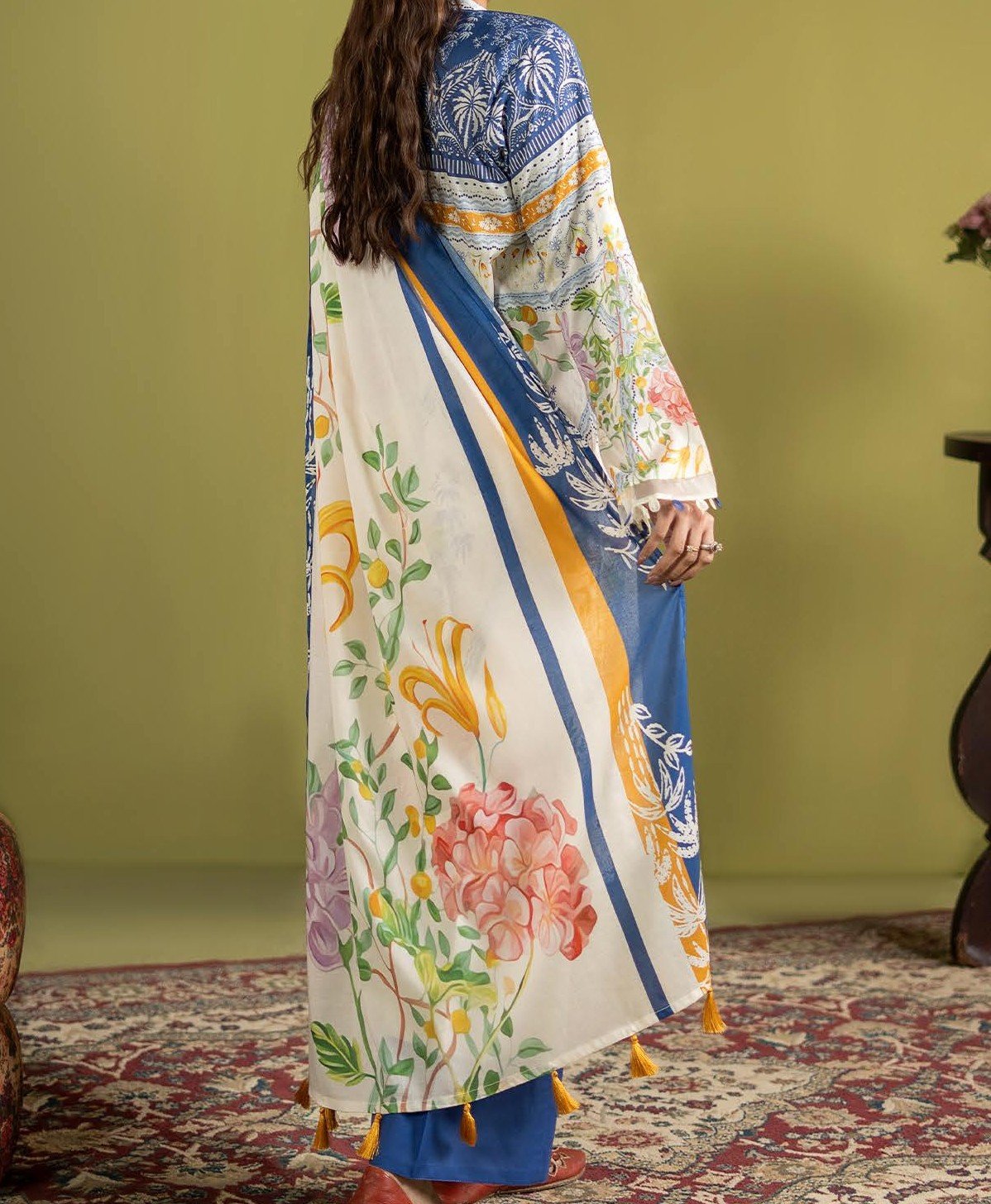 POPINN By GJ A-08 Luxury Summer Lawn 3 Piece Suit – Premium Digital Printed with Lawn Dupatta - Image 5