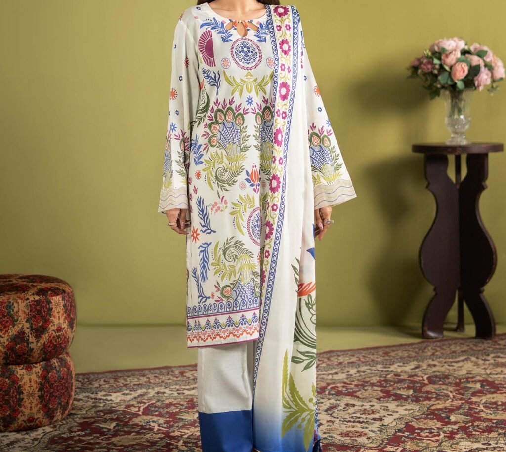 POPPIN By GJ – Summer Lawn Collection | A-05 (3 Piece Suit)