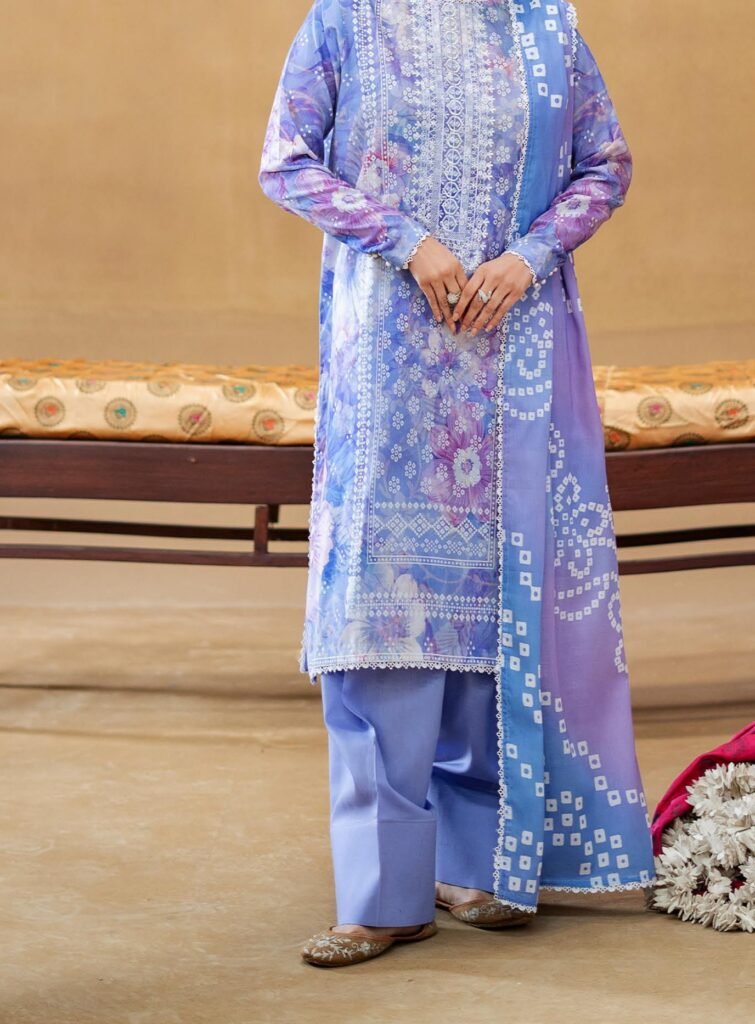 GULLBANO by Gull Jee 3 Piece Lawn Suit – Digital Chunri Print | Unstitched | Embroidered Neck
