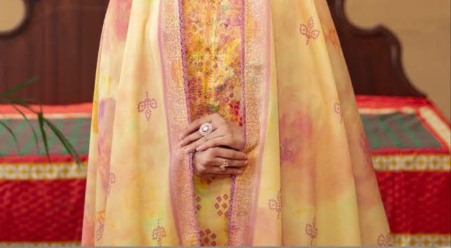 GULLBANO | 3 Piece Digital Printed Lawn Suit – Unstitched | Embroidered Neck Summer Collection - Image 3