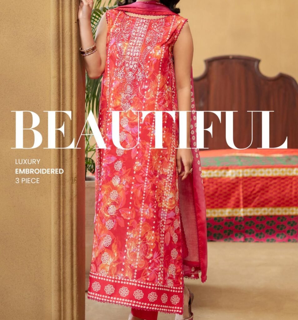 GULLBANO |3 Piece Digital Printed Lawn Suit – Unstitched | Embroidered Neck Summer Collection