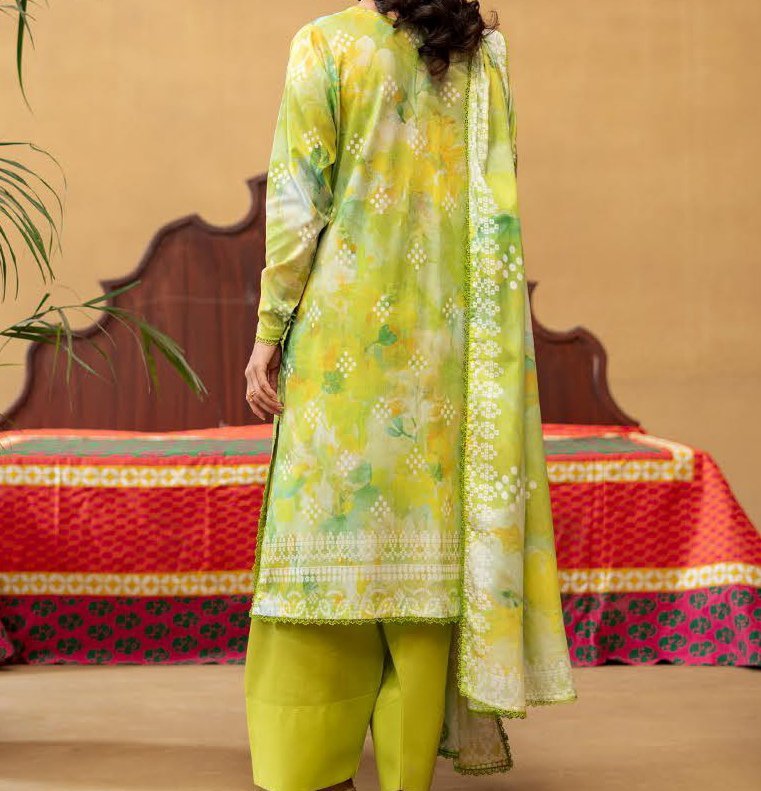 GULLBANO | Digital Printed Lawn Suit – Unstitched | Embroidered Neck | Summer Lawn Collection - Image 2