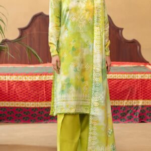 GULLBANO | Digital Printed Lawn Suit – Unstitched | Embroidered Neck | Summer Lawn Collection