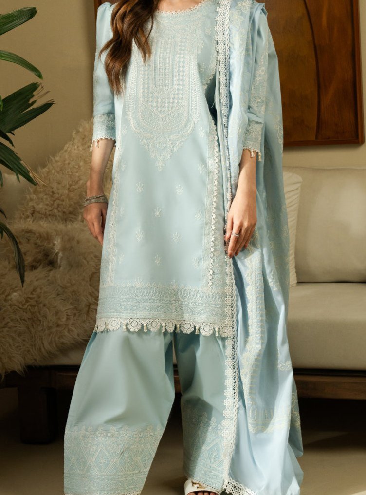 Faiza Faisal AYLA Embroidered Summer Lawn 3PC Unstitched Suit | Premium Collection 2025 - Image 2