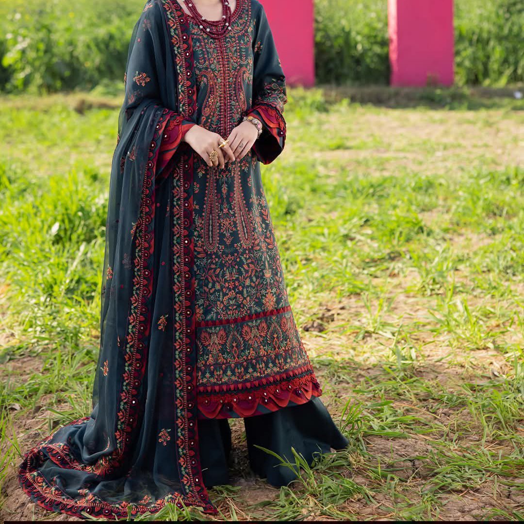 Asim Jofa Luxury Collection 3Pc Embroidered Lawn Suit – Code 51211 - Image 5