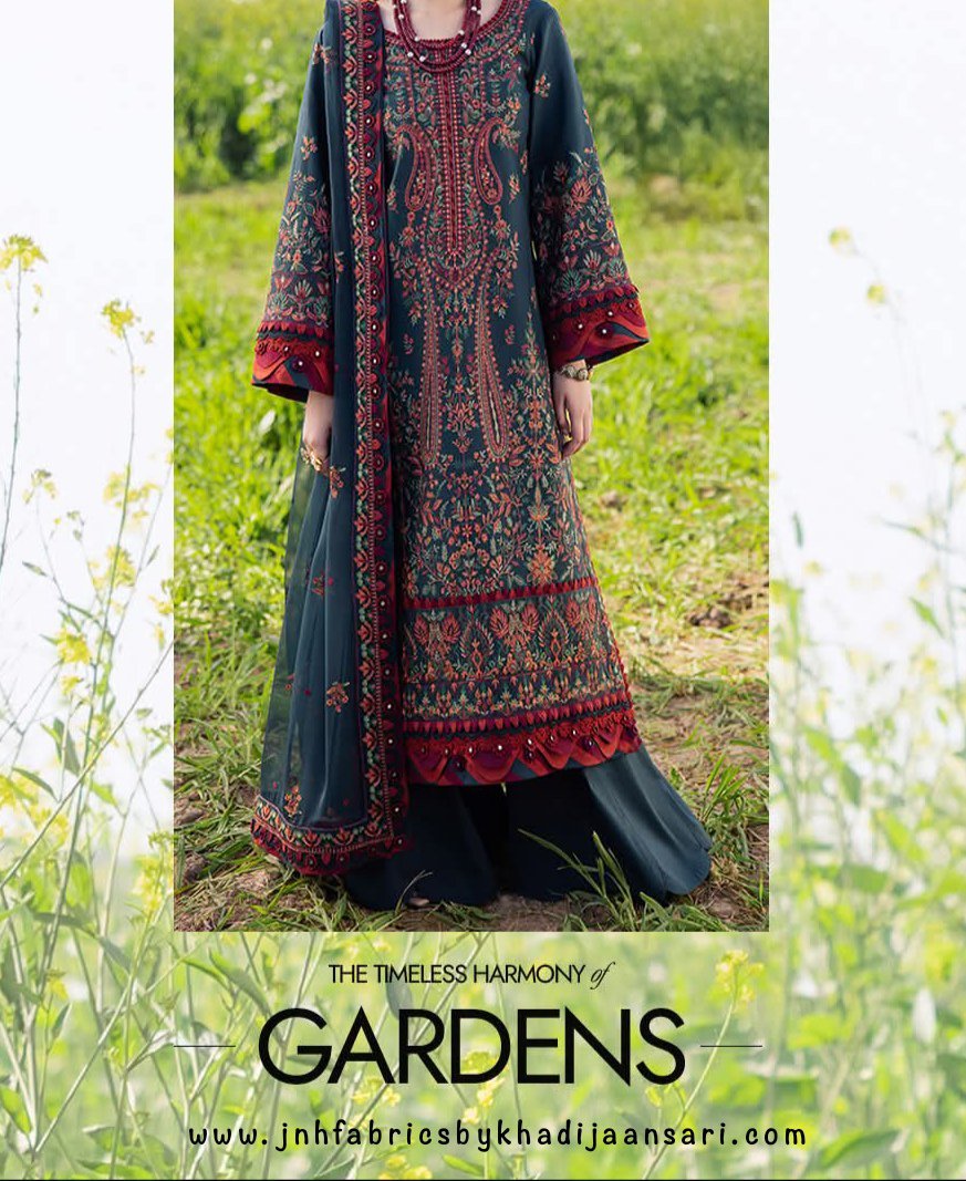 Asim Jofa Luxury Collection 3Pc Embroidered Lawn Suit – Code 51211 - Image 2