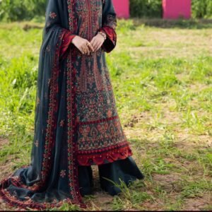 Asim Jofa Luxury Collection 3Pc Embroidered Lawn Suit – Code 51211