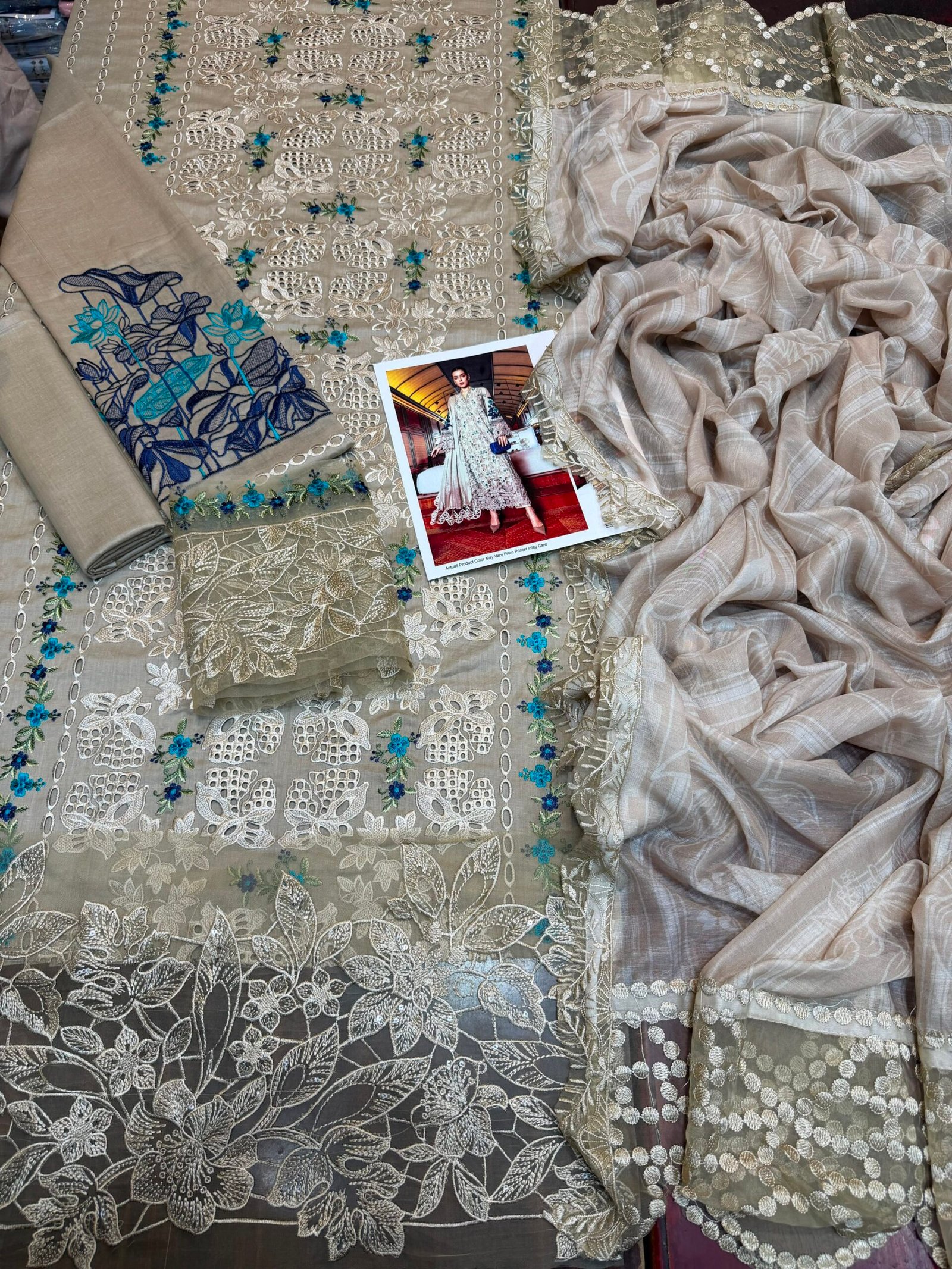 Maria B Summer Lawn Collection 2026 | Luxury Embroidered 3Pc Suit - Image 4